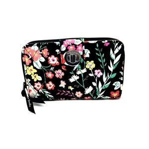 VERA BRADLEY RFID TURNLOCK WALLET TANGERINE TWIST NEW